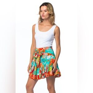 MAHILA Anthropologie Boutique Freddie Tropical Mini Skirt Size XS